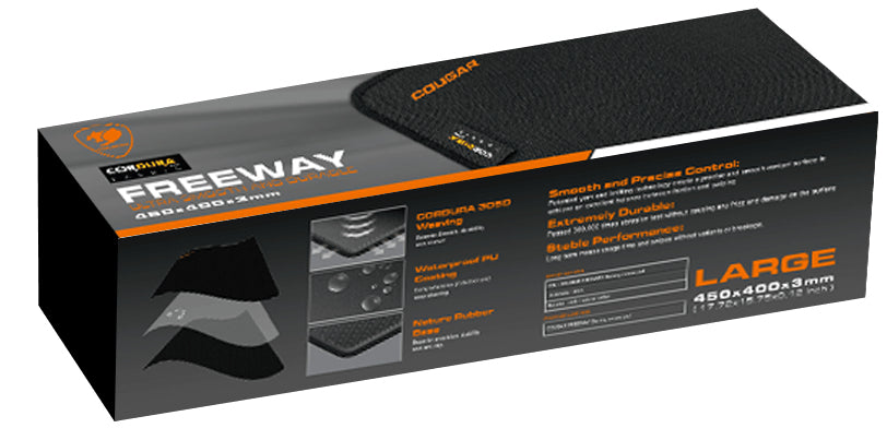 Tapis de Souris Cougar Freeway - Taille L (Noir)