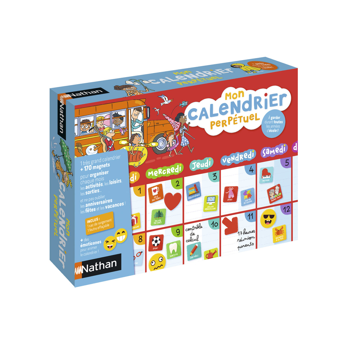 NATHAN - Mon Calendrier Perpetuel Magnétique