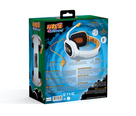 Casque gaming - Filaire - PS4, PS5, Switch, Xbox One et Series X|S - Konix - Naruto Shippuden - Microphone - Câble 1,5 m - Naruto