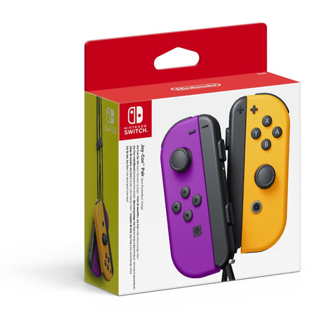 Paire de manettes Joy-Con Violet Néon & Orange Néon pour Nintendo Switch