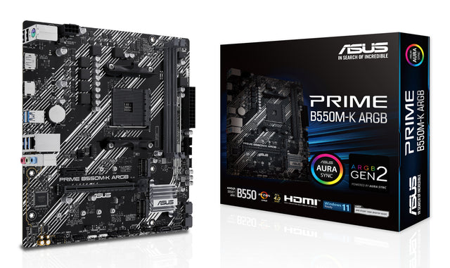 Carte mčre - ASUS - PRIME B550M-K ARGB - AMD B550 - Emplacement AM4 micro ATX
