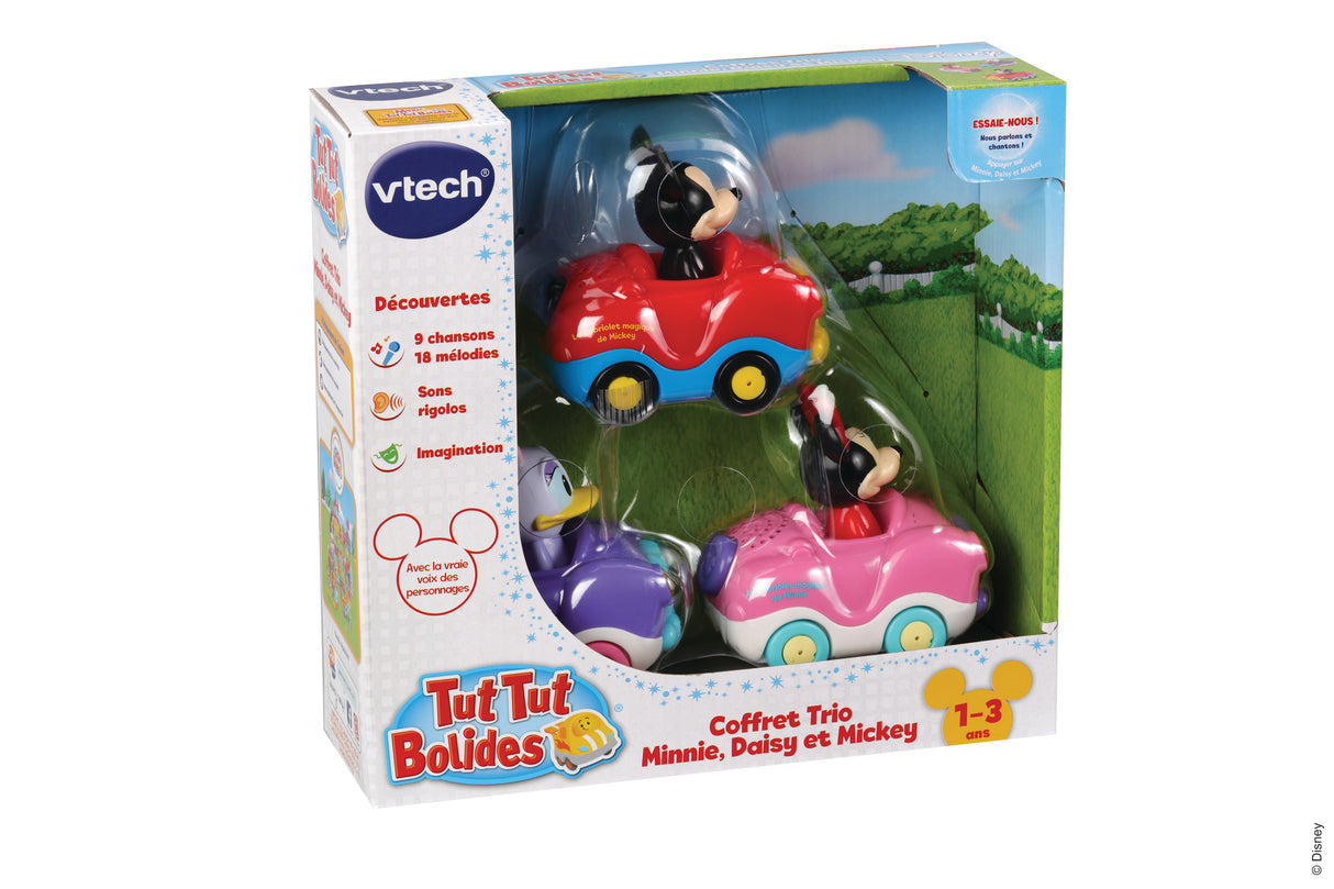 VTECH - Tut Tut Bolides - Coffret Trio Minnie/Mickey (Cabrio Minnie + Daisy + Mickey)