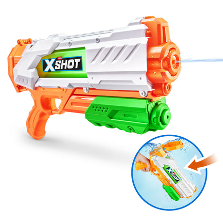 Pistolet ŕ eau - ZURU - X-SHOT Medium Fast-Fill - Remplissage 1 seconde - Portée 9 m - Réservoir 700 ml