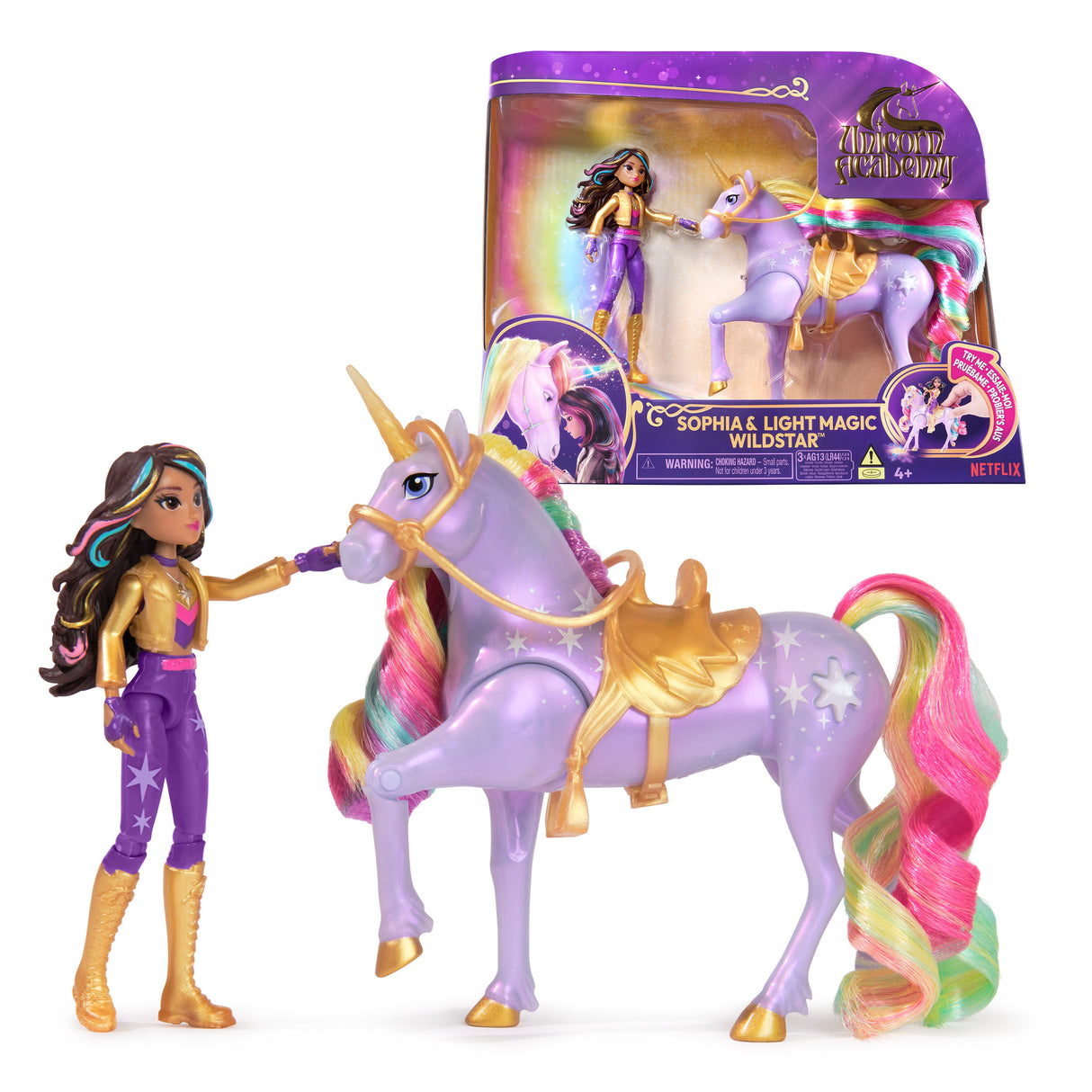 SPIN MASTER SOPHIA ET WILDSTAR MAGIC LIGHT Unicorn Academy
