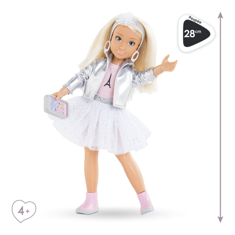 Poupée Mannequin - COROLLE - Valentine Fashion Week Paris - 28 cm - 4 accessoires - Senteur vanille - Des 4 ans