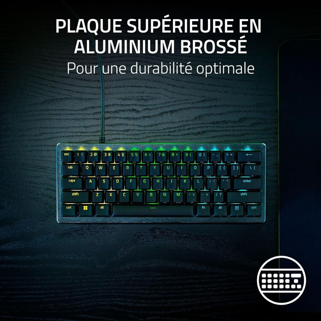 RAZER Huntsman V3 Pro Mini Noir - Clavier Gamer Optique 60%, Switches Analogique