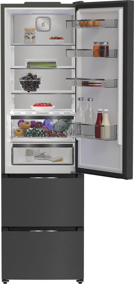 Réfrigérateur multiportes - WHIRLPOOL - WHKF6353XBR6E - 351 L - NoFrost - Classe C - Multiflow - 203,5x59,5x66,3 - Dark Inox