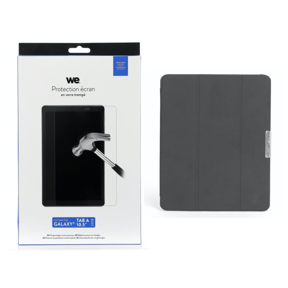 Bundle Etui tablette Samsung Tab A 10,5 2018 + Verre trempé - Galaxy A 10,5.