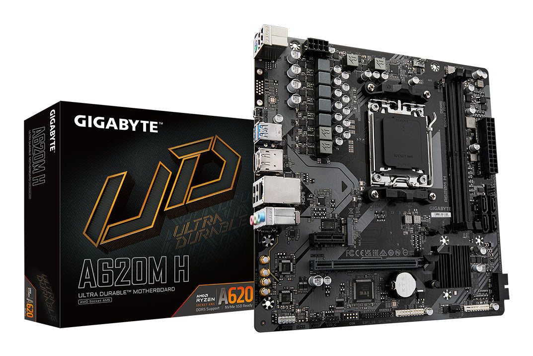 Carte mere - GIGABYTE - A620M H - Format Micro-ATX - Chipset AMD A620 - DDR5 & PCIe 4.0