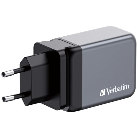 Chargeur secteur Verbatim GNC 1x port USB-A + 2x ports USB-C 65W (Noir)