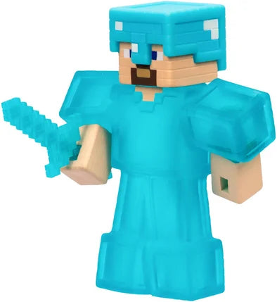 Figurine extensible - GOO JIT ZU - Minecraft Steeve - 11 cm - Texture élastique - Extensible 3x