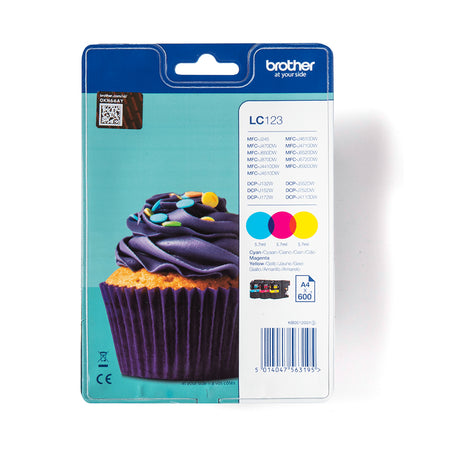 Brother LC123RBWBP Cartouche d'encre Couleurs