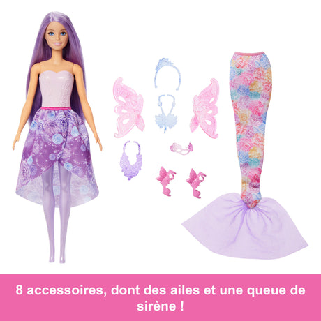 Barbie-Poupée Barbie Fantaisie Féerique-Coffret Avec Accessoires - 3 ans+- JCP74