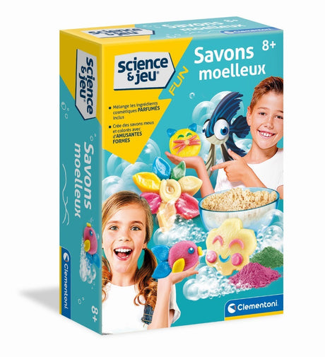 Clementoni - Jeu de science - Création de savons moelleux pour enfants - Ingrédients et ustensiles inclus - Des 8 ans