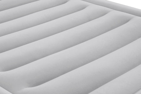 Matelas gonflable - BESTWAY - 671BD Queen - Pompe électrique intégrée - Tete de lit LoungeLux - Tritech durable