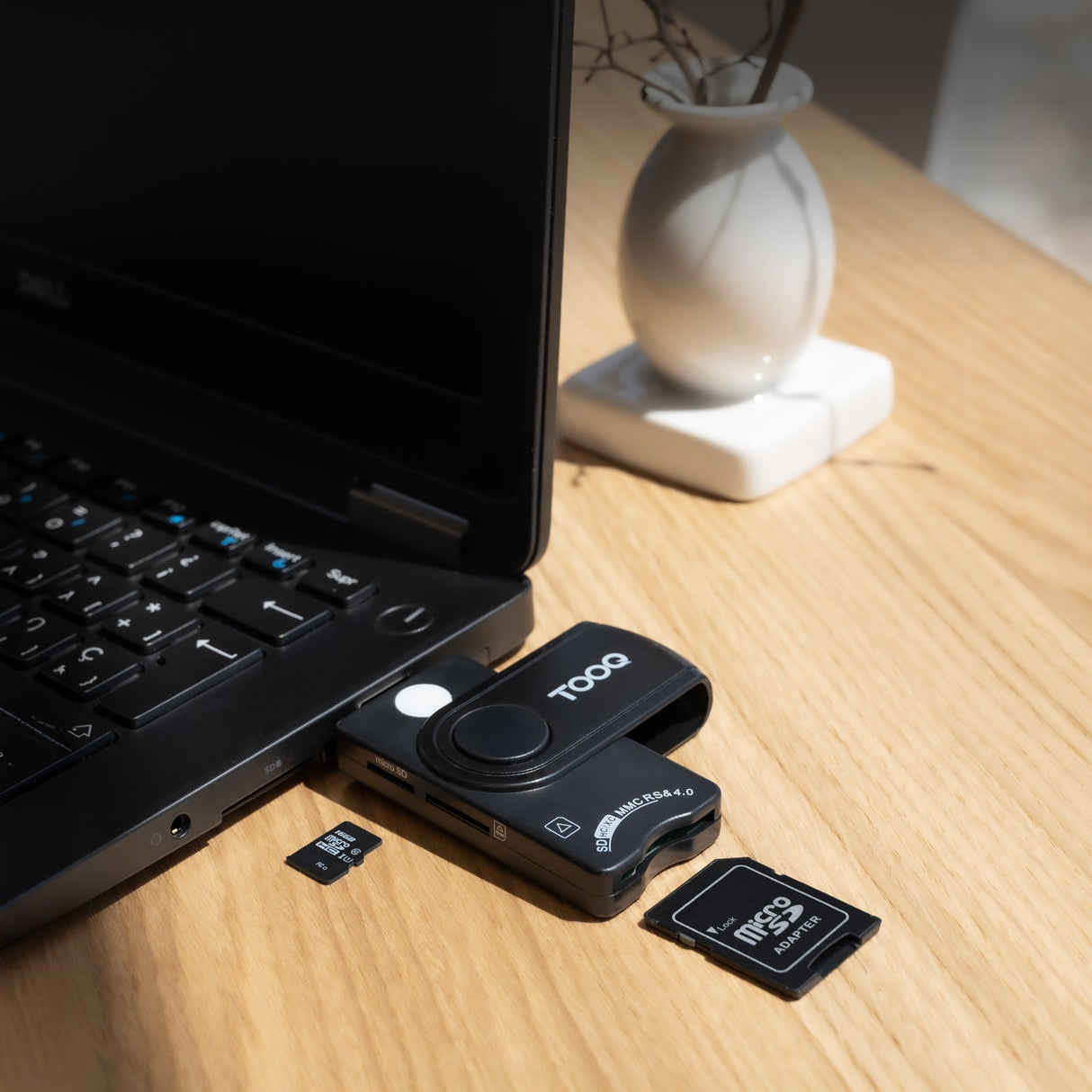Lecteur de Cartes ïÂ¿Â½ puce TooQ TQR-3012B USB 2.0 (Noir)