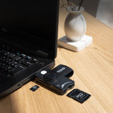Lecteur de Cartes ïÂ¿Â½ puce TooQ TQR-3012B USB 2.0 (Noir)