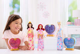 Poupée Jewel Reveal Ariel, Accessoires avec 8 surprises, 1 boîte a bijoux en forme de coeur, 1 bague pour enfant et 9 éléments, JHL49