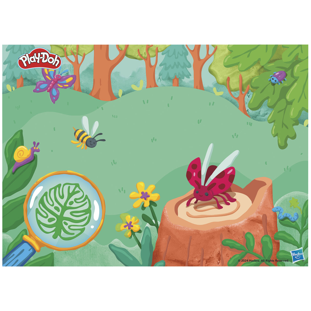 Play-Doh Mon petit microscope, pâte a modeler, 9 accessoires et 5 couleurs, loisirs créatifs, Classique, des 3 ans