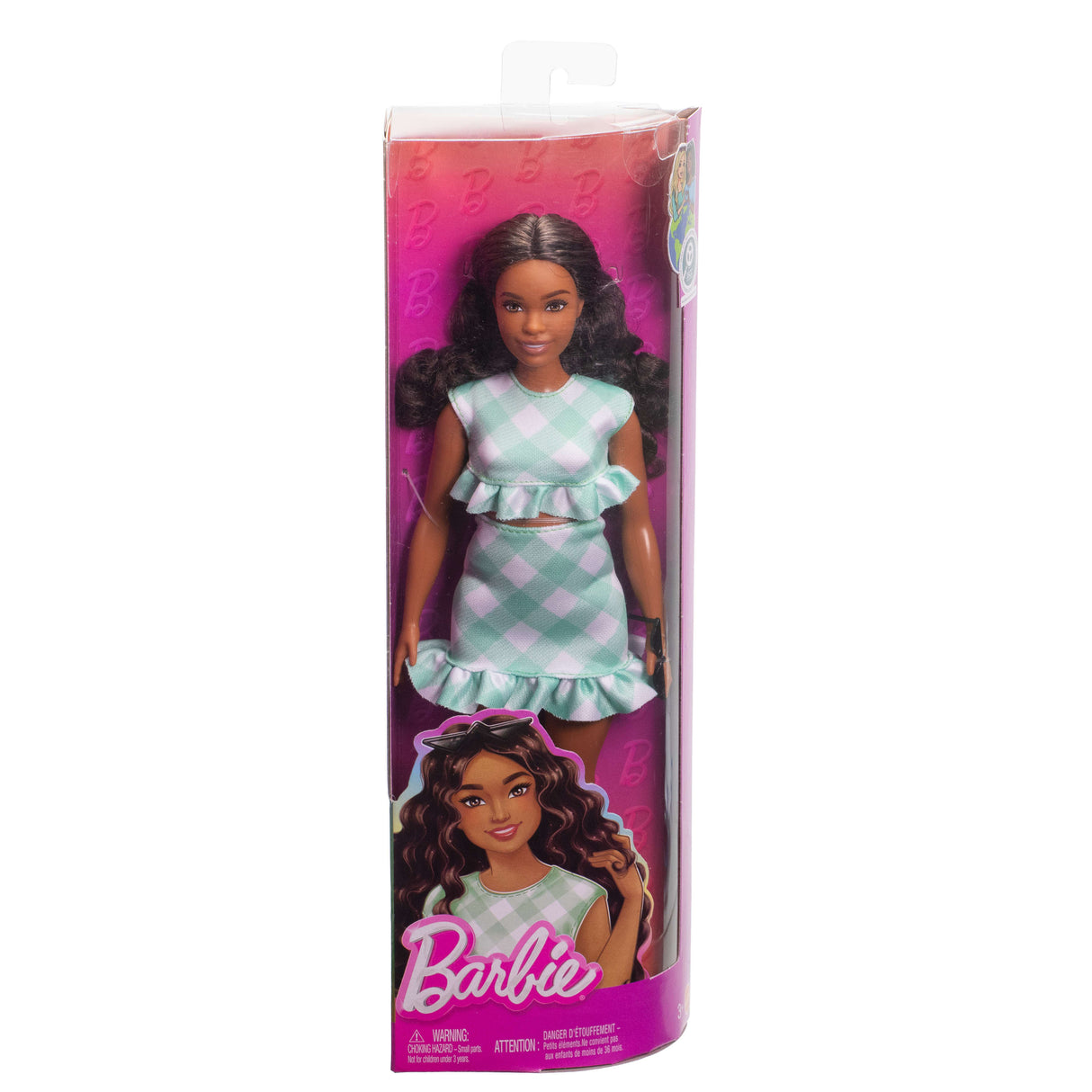 Barbie - Poupée Barbie Fashionistas Robe Vert Menthe avec lunettes - Barbie - HYT96