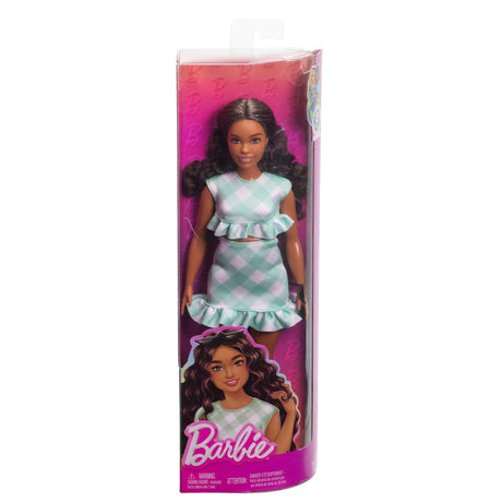 Barbie - Poupée Barbie Fashionistas Robe Vert Menthe avec lunettes - Barbie - HYT96