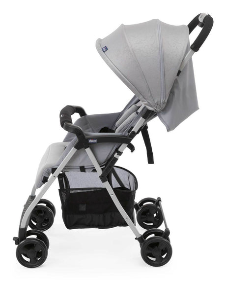 CHICCO Poussette compacte Ohlala 3 -  Des la naissance - Jusqu'a 15kg - Dossier inclinable - Arceau de sécurité - Grey mist
