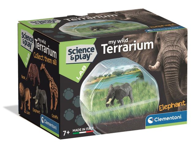 Mini Terrarium - Clementoni - Éléphant - Jeu de sciences et d'expériences - Des 7 ans - Fabriqué en Italie