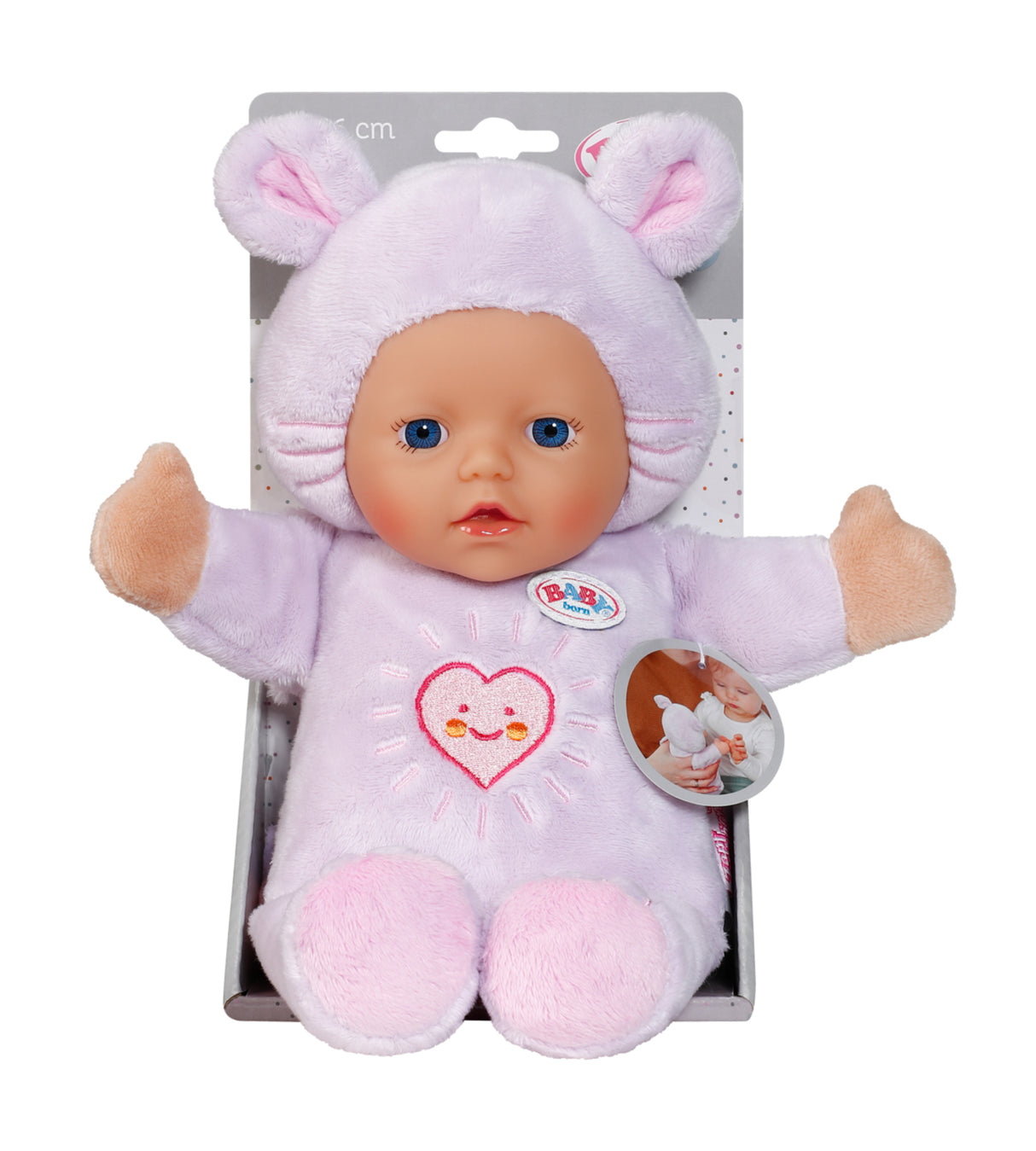 Poupon - BABY BORN - Poupon Souris - Petites oreilles douces et poches pour les doigts - 26 cm - Nouveau-né