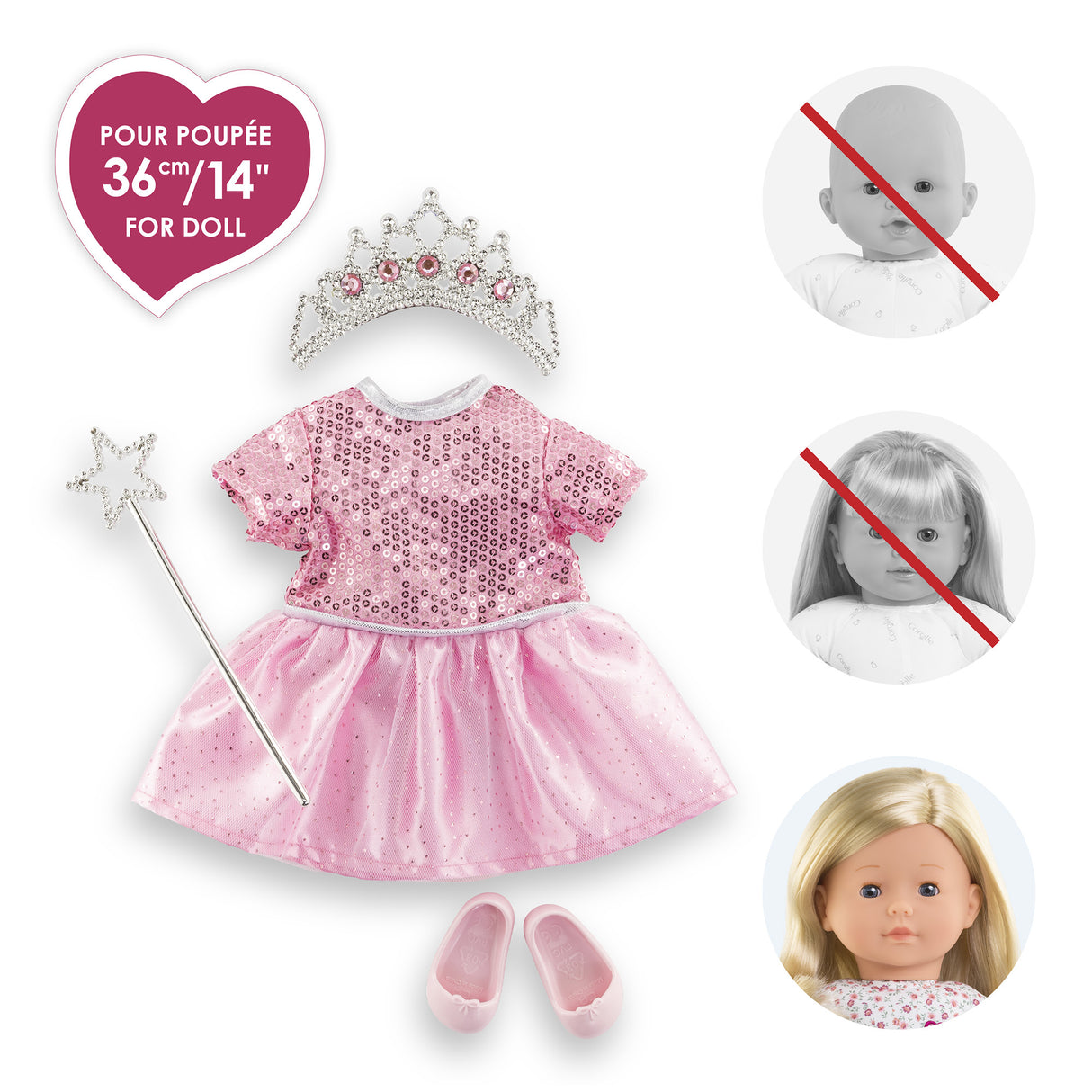 Coffret Princesse anniversaire - COROLLE - Pour poupée 36 cm - Des 3 ans