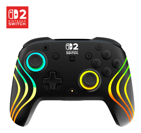 Manette de jeu - Nintendo Switch 2 - Afterglow Wave - RGB - Sans fil - Noir - Turtle Beach
