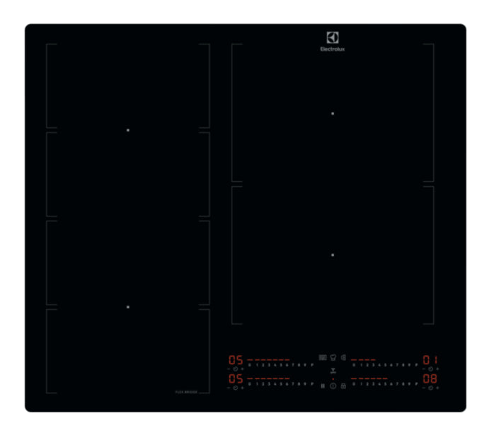 Plaque a Induction - ELECTROLUX - EIV66453I - 4 Foyers - 7350 Watts - Verre Trempé