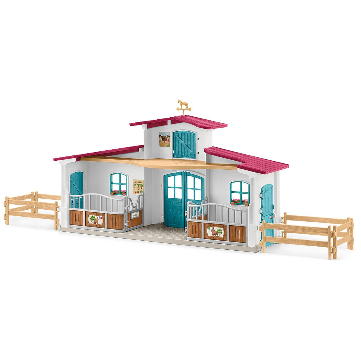 Centre équestre modulable de Lakeside pour chevaux, coffret figurines avec 115 éléments, Schleich 42567 Horse Club
