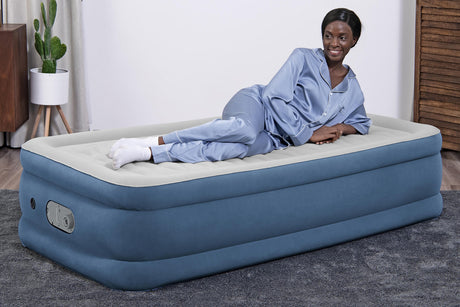 Bestway AlwayzAire™ Matelas gonflable une personne Twin avec double pompe intégrée 1,91 m x 97 cm x 46 cm