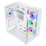 Boitier Moyen Tour ATX iTek Dark Cave Pano RGB avec panneaux vitrés (Blanc)