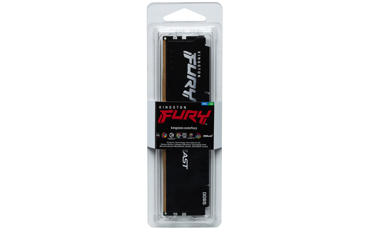 Barrette mémoire 32Go DIMM DDR5 Kingston Fury Beast  5200MHz (Noir)