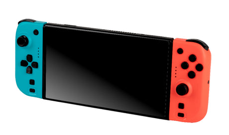 Manettes Joypads - Nintendo Switch et Switch OLED - KONIX - Autonomie 8 h - Fonction vibration - Bleu et rouge