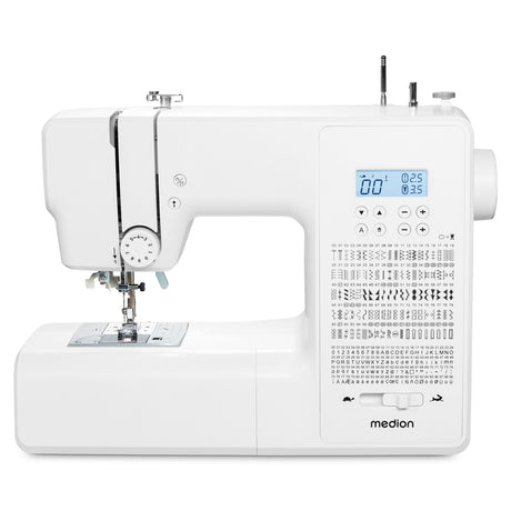 Machine a Coudre Numérique - MEDION - SD 36 - 38W - 270 Points - 700 tr/min - LED - Blanc