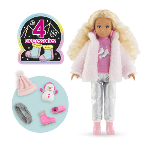 Poupée mannequin - COROLLE - Valentine a la Montagne - 28 cm - 4 accessoires - des 4 ans