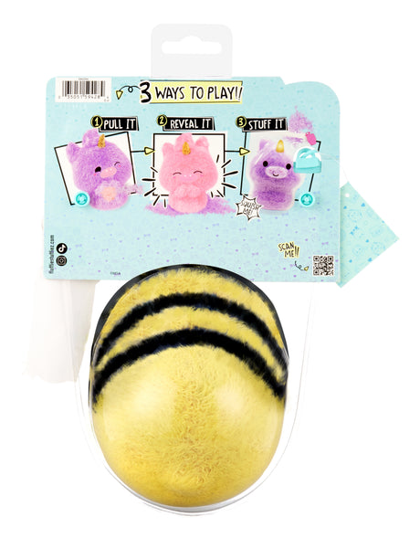 Fluffies Stuffiez - Peluche ASMR a personnaliser - Abeille/Coccinelle - Rembourrage a retirer et découvrir un autre personnage - Des