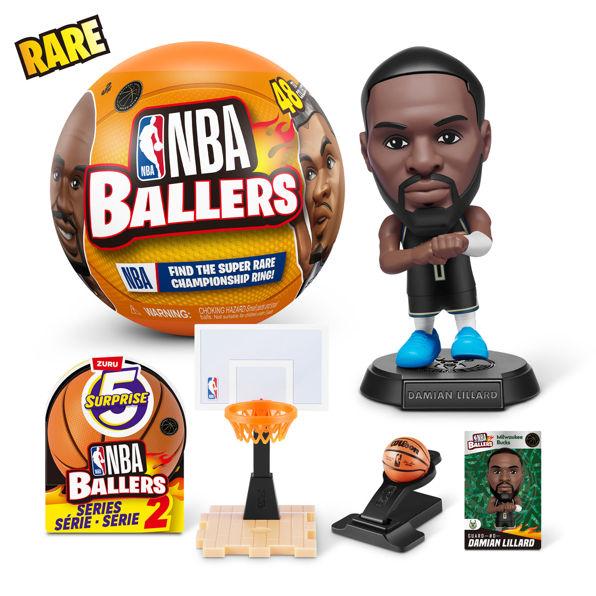 Capsule surprise - Figurine - ZURU - NBA Ballers S2 - Modele aléatoire - Des 3 ans