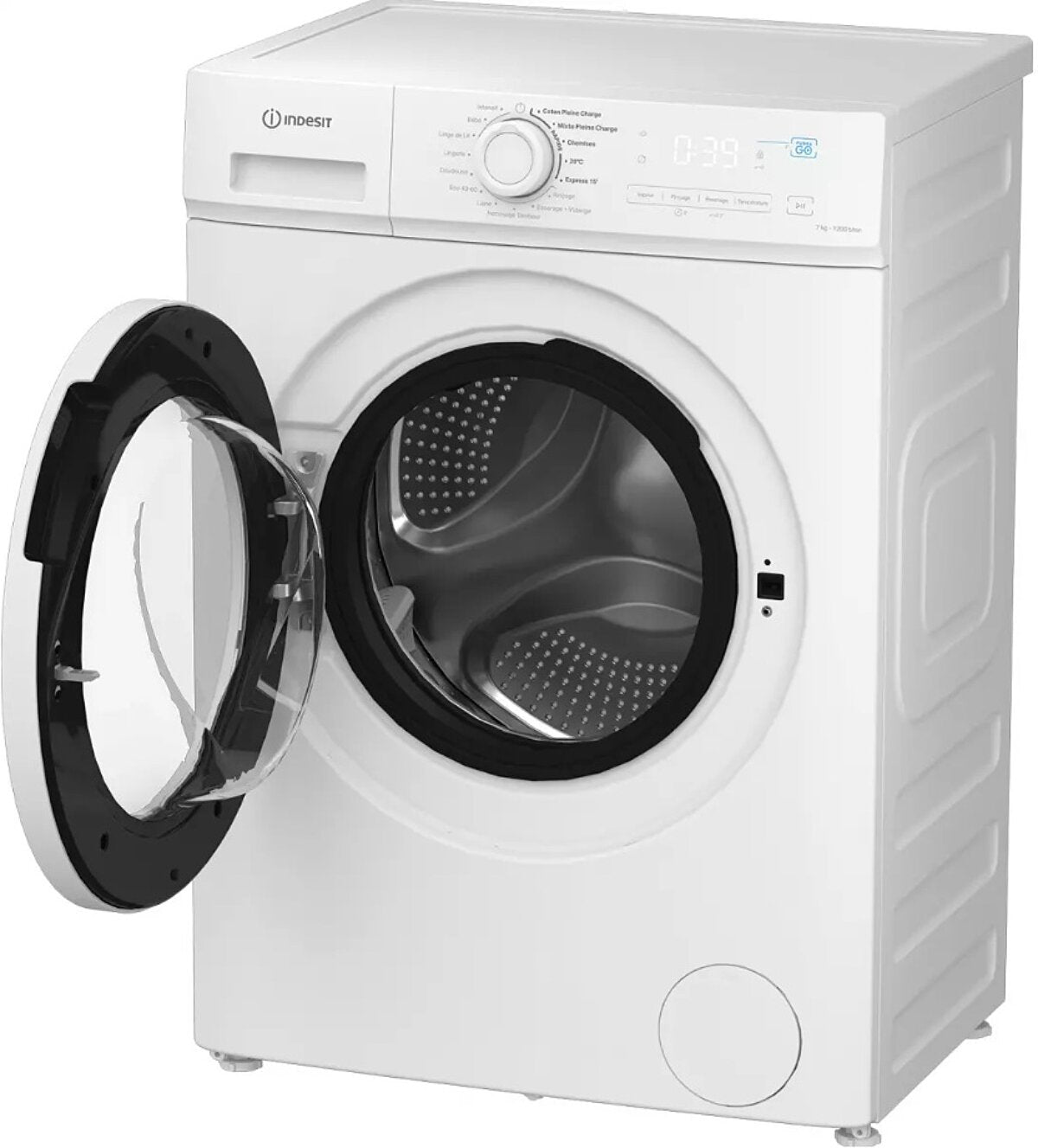 Lave-linge hublot INDESIT IMA762MYTIMEFR - 7 kg - Induction - 1200 trs/min - Push&Go - Classe A - Blanc