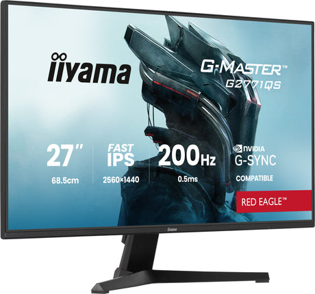 Ecran PC Gamer - IIYAMA - 27 - WQHD - 200Hz - Dalle Fast IPS - 0.5ms - G-Master Red Eagle G2771QS-B1