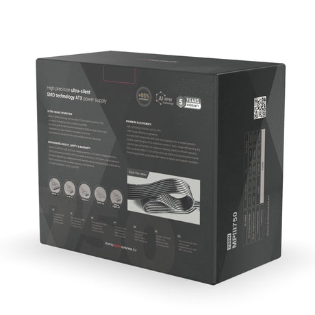 Alimentation ATX Mars Gaming MPIII - 750W (Noir/Rouge)