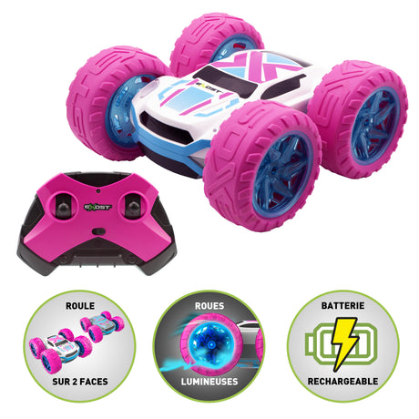Voiture radiocommandée - EXOST - 360 Cross MX - Echelle 1/18 - 2,4 GHz - Batterie rechargeable - Rose - Des 5 ans