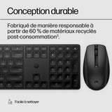Ensemble Clavier Souris sans fil HP 650 - AZERTY - Blanc