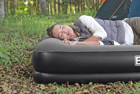Matelas gonflable - BESTWAY - 671BU - Tritech Queen - 2 places, pompe USB intégrée, 2,03 m x 1,52 m x 36 cm