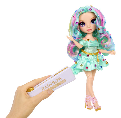 Rainbow High - Poupée Mannequin Be Dazzling - Celine Turquoise - 28 cm - Pierres précieuses scintillantes et accessoires inclus