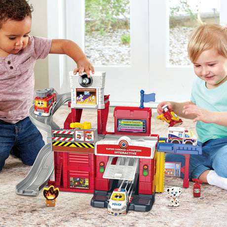Jouet interactif - Vtech - TUT TUT Bolides Tour de Sauvetage Caserne - 18 mois et plus - Rouge - 22 pieces