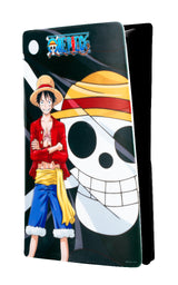 Façade de protection - KONIX - One Piece - PS5 Slim - Silicone - Antichoc - Anti-rayures - Motif Luffy - Noir
