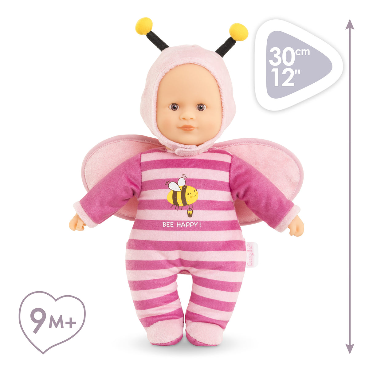Poupon - COROLLE - Pti' Coeur Abeille - 30 cm - senteur vanille - des 9 mois